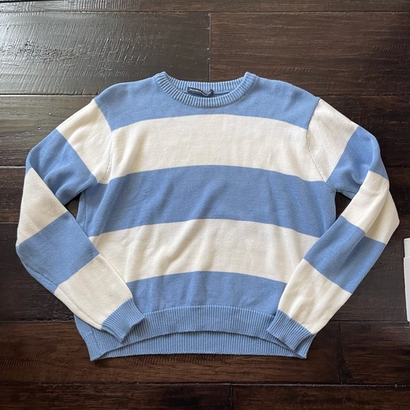 Brandy Melville Sweaters - Brandy Melville Blue & White Stripped Sweater